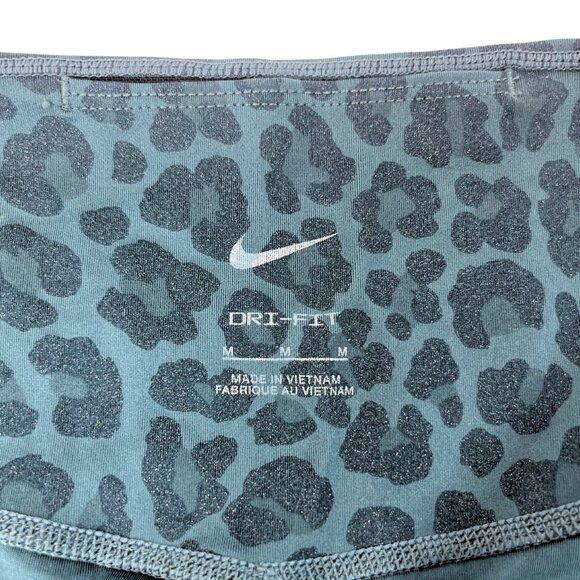 NWT Nike One Dri-FIT Green Leopard Glitter Leggings – Women’s M - Picture 7 of 8